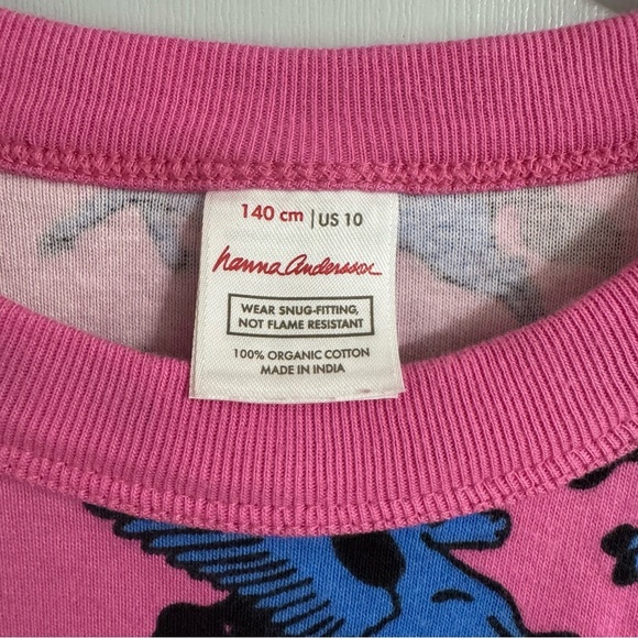 Hanna Andersson Pink and Blue Unicorn Long Sleeve Tee Size 10 - Picture 3 of 5